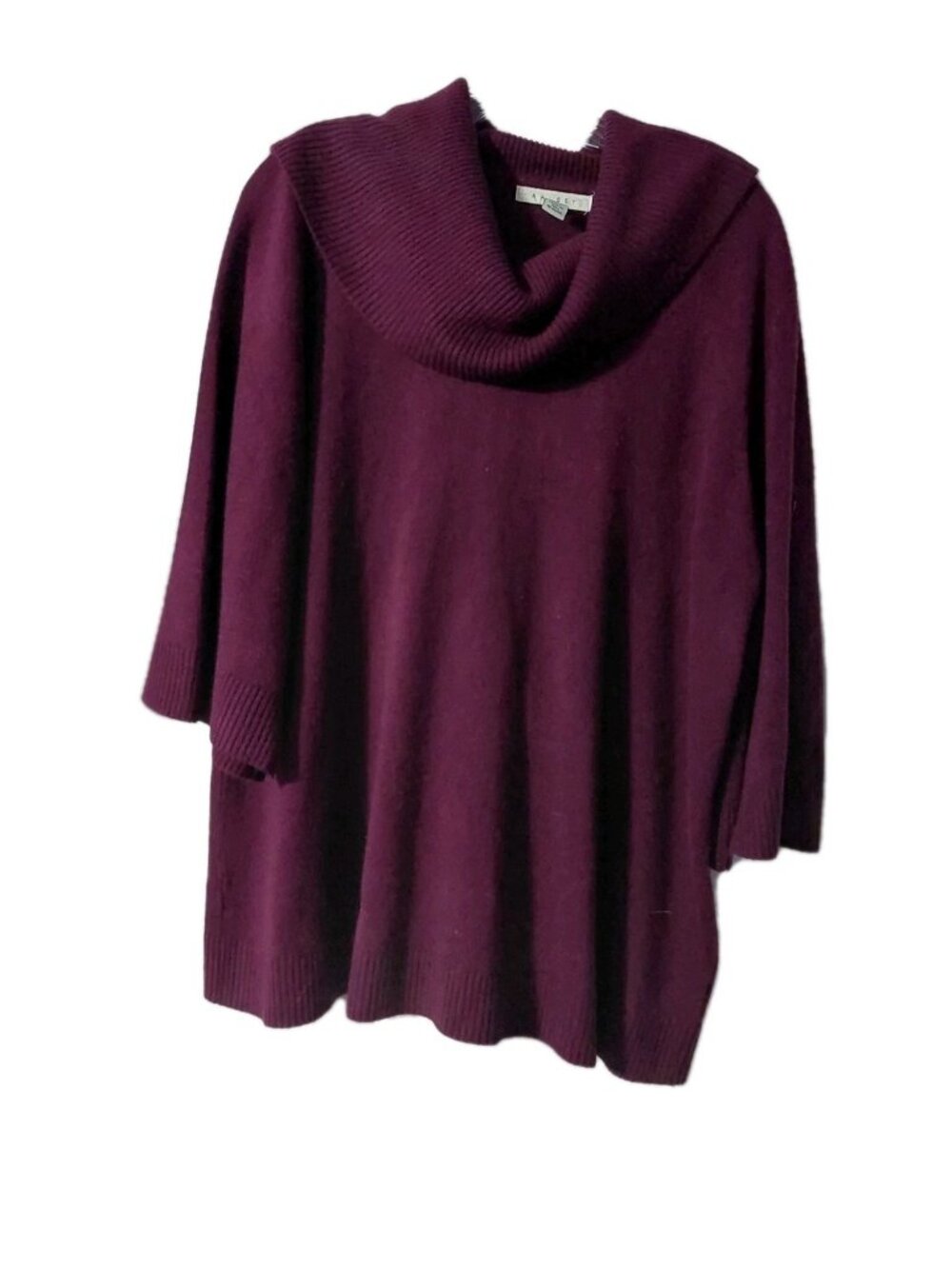 Ralsey Womens Sweater Size 2X Cowl Neck Plum Maroon